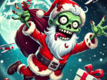Flappy Zombie Papai Noel Recreação de Natal